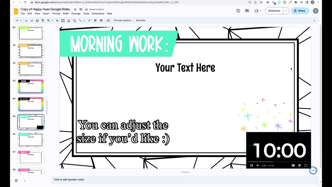Google Slides with Timers