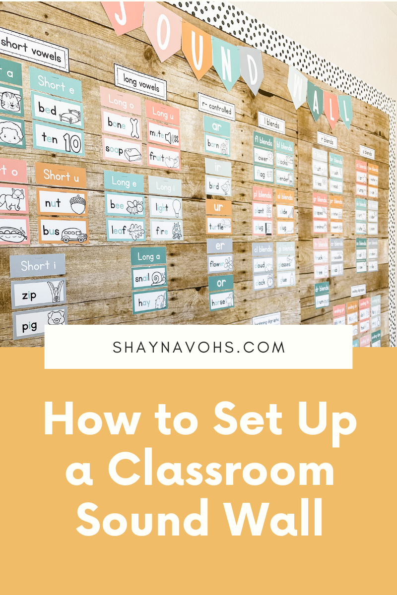 How to Set Up a Classroom Sound Wall Shayna Vohs