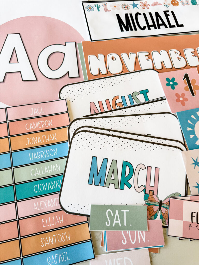 This image shows editable labels included in the retro rodeo bundle.