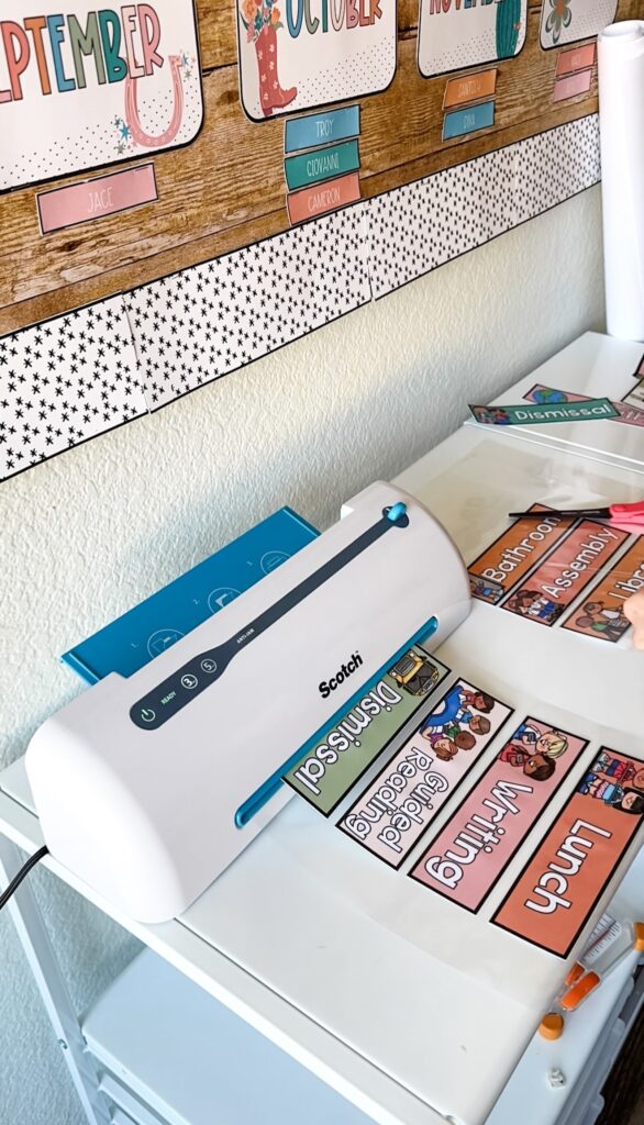 This image shows a laminating sheet with small items coming through perfectly. There are no overlaps or pieces getting jumbled on top of each other.