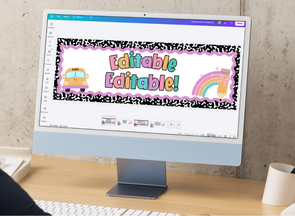 This image shows a computer screen with words that read "editable" on it!